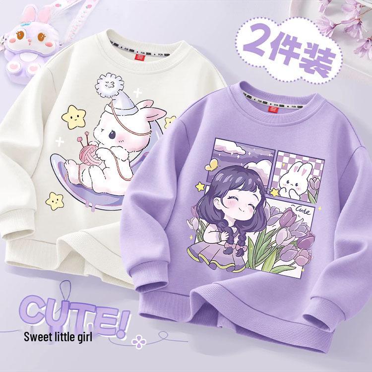 Langarm-Sweatshirt für Mädchen - Mode Frühling/Herbst 2024 für Kinder