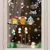 1pc Christmas Tree Branch Owl Penguin Snowflake Electrostatic Sticker Window Flim Creative Minimalist Home Decorations