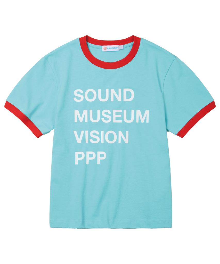 Pideupaipeo Sound Typo Ringer T-Shirt Blue
