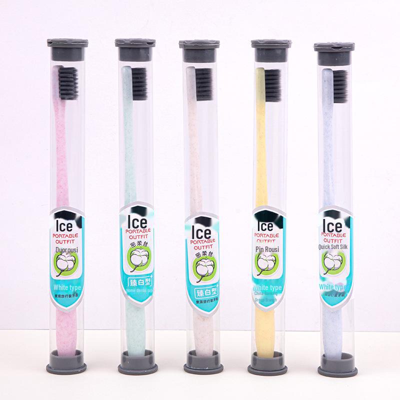 Bamboo Charcoal Toothbrush: Soft Bristle, Small Head, Individually Packaged for Adults & Students, Family Pack