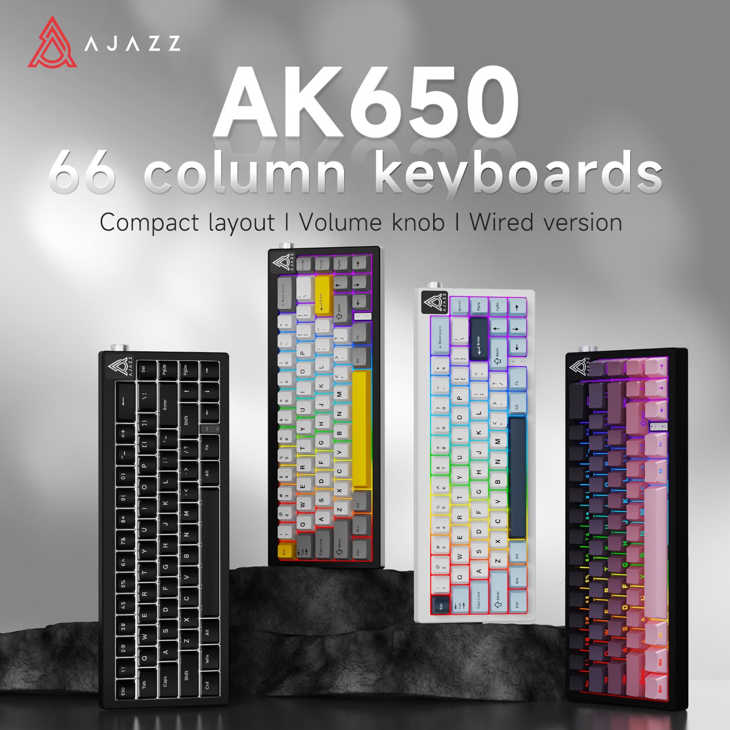 

AJAZZ AK650 Gaming Keyboard GRB Backlit Wired Red Switch чорний