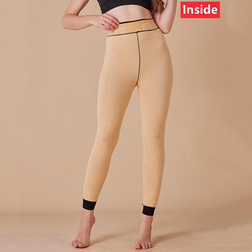Women's Thermal Fleece Lined Tights, Winter Warm Footed Leggings