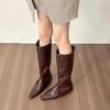 Explode and look thin! Square head inner height-increasing trouser boots women's autumn new boots boots