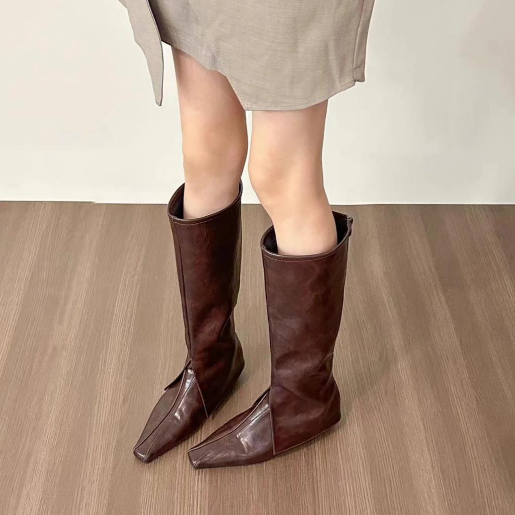 Explode and look thin! Square head inner height-increasing trouser boots women's autumn new boots boots