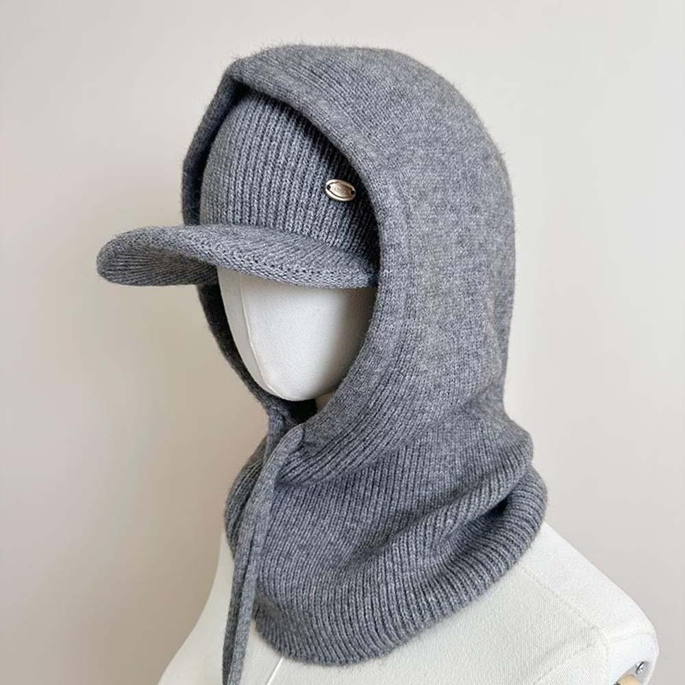 Soft Knit Balaclava Hat Thickened Thermal Scarf Cap Hooded Neck Warmer Cycling