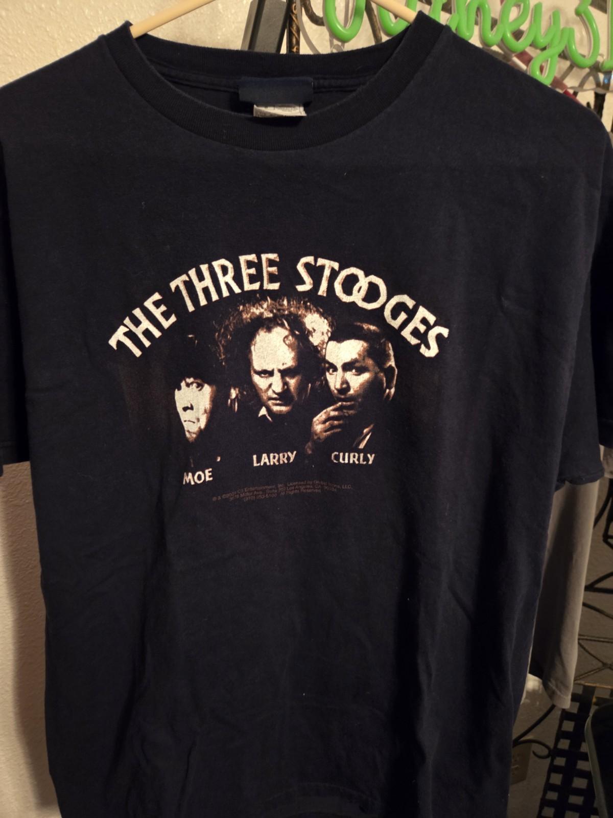 2001 The Three Stooges Movie Promo Shirt Size Large Unisex T-Shirt XXL