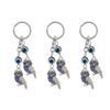 3Pcs Blue Eyes Keychain Owl Pendant Alloy Chain Devil S Eye Keychain for Backpack Decoration Wall Hanging Gifts
