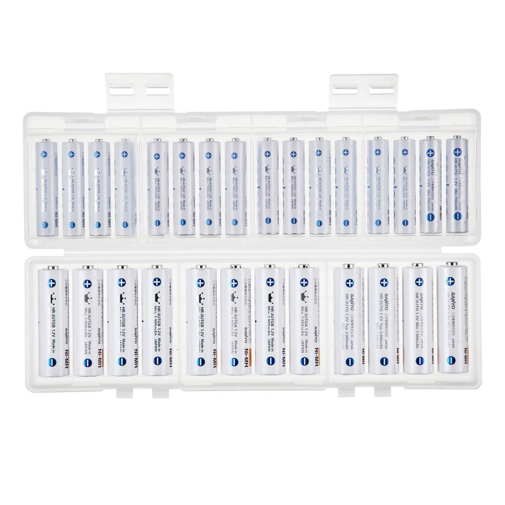 SANWA SUPPLY Battery Case and AAA Large (AA Compatible, Capacity, Clear) DG-BT6C