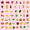 52PCS Cute Cartoon Fruit & Vegetable Reward Stickers for Kids, Decorative Laptop Stickers