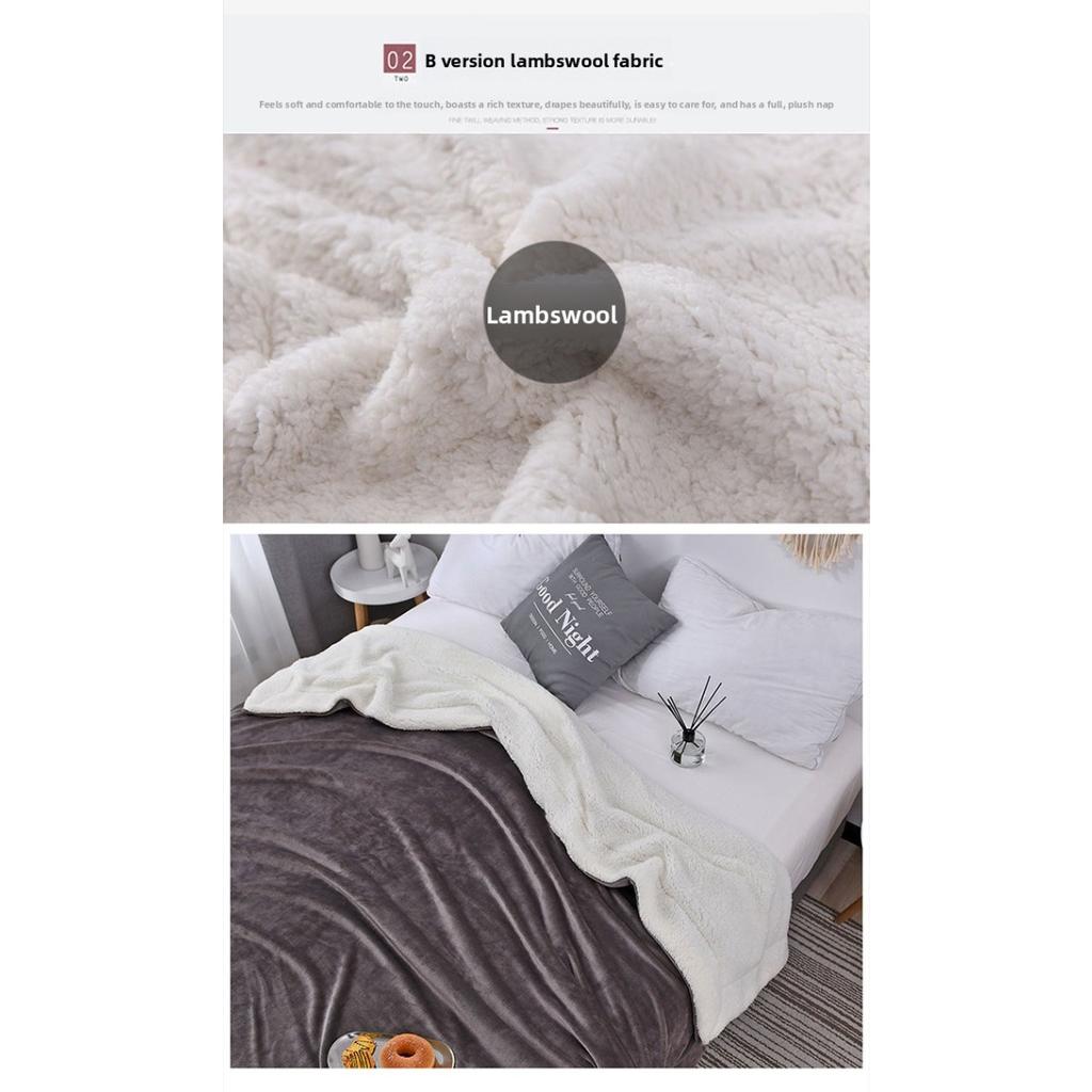 Lamb Fleece Blanket, Quilt, Coral Fleece Bed Sheet, Falei Fleece Small Blanket, Thickened and Warm