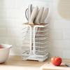 Multifunctional Knife Holder for The Kitchen with a Drainage Tray, Designed for Countertop Storage And Organization.