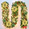 1.8/2.7M Holiday Decoration Rattan Xmas Garland Red Berrys Branches Stylish DIY Wreath Party Decoration For Home Wall Door