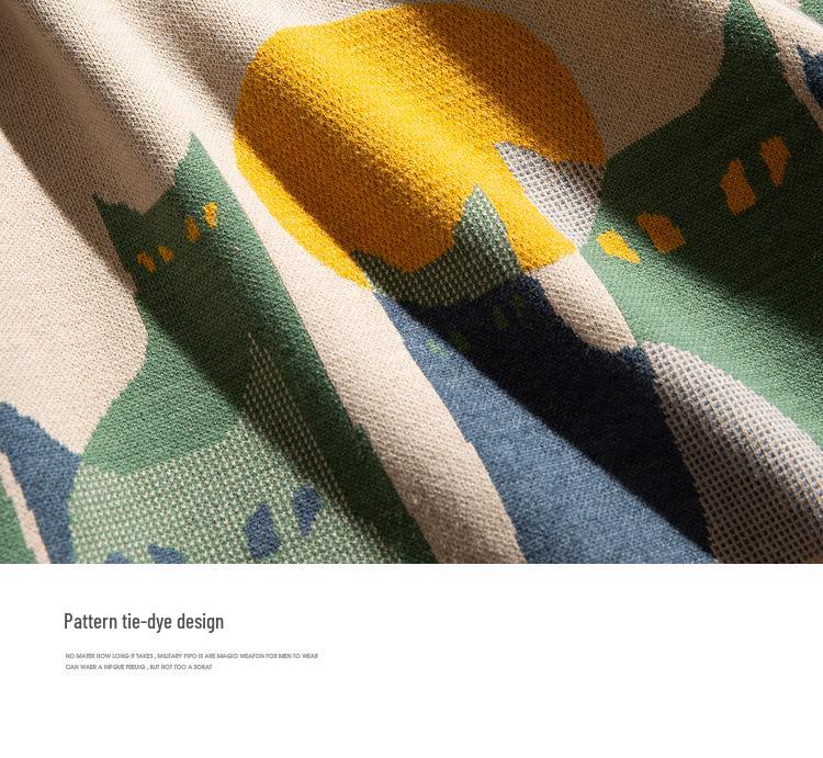 2025 Trendy Men's Jacquard Knit Sweater - Autumn/Winter Round Neck, Casual & Versatile for Couples.