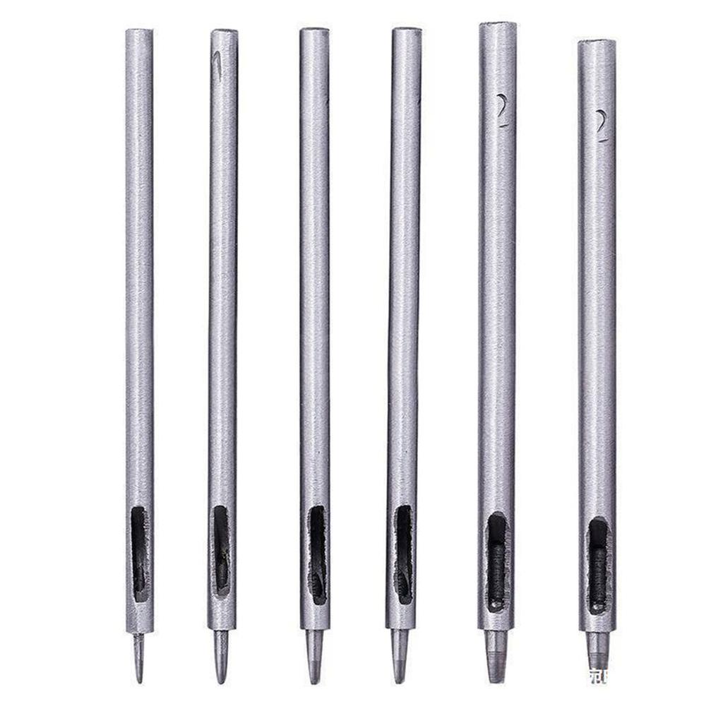 Leather Hole Punch Tool 0.5mm to 4mm Round Hole Puncher Stainless Steel Leather Craft Punching Tool for Belt Fabric