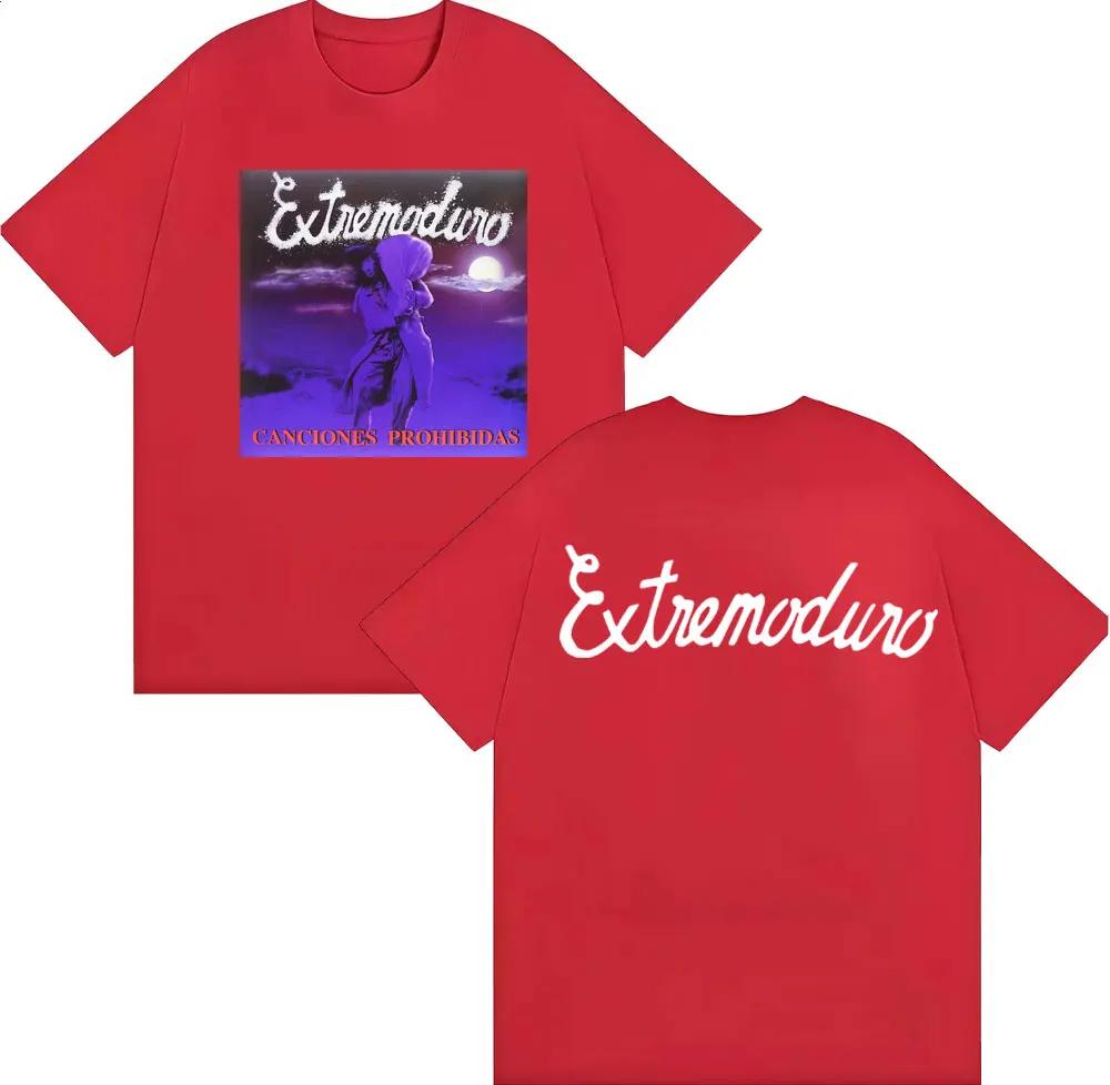Rock Band Extremoduro Canciones Prohibidas T Shirts Mens Clothing Harajuku Hip Hop Punk T Shirt Cotton Casual Oversized Tshirt