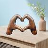 Liebe Herz Hand Figurine Herz-förmige Geste Harz Skulptur Statue Skulptur Home Office Desktop Dekoration Ornament Weihnachten Geschenk