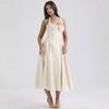 LYRIA Elegant A Line Midi Dress New Arrivals Halter Sexy Holiday Party Dresses Summer Women's Clothing Wholesale