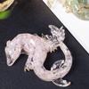 Dragon Resin Crystal Figurine Home Decor With Natural Gemstone Chips For Gift Collectors