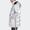 adidas originals Metal Dwn Jkt Stay Warm Diagonal zipper Sports hooded down Jacket Silver Men's GJ6733