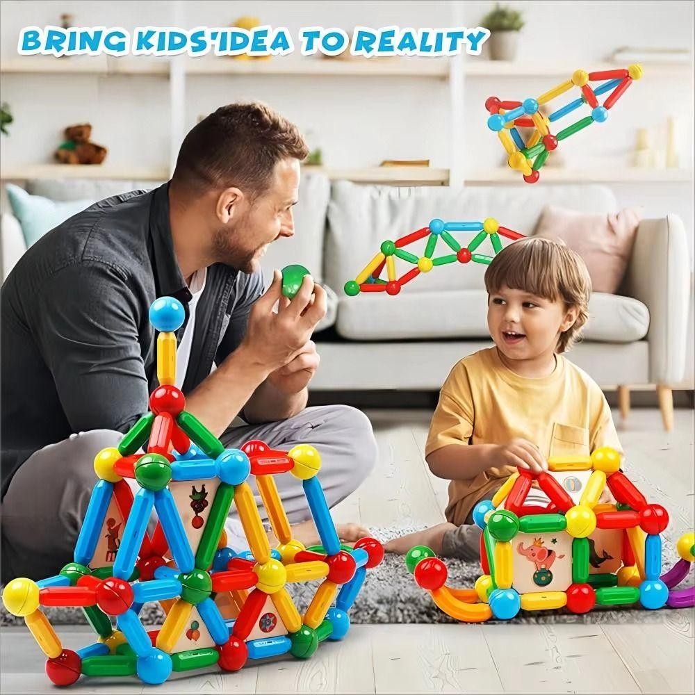 Articulated Magnetic Construction Puzzle Toy Magnetic Sticks Montessori Toy  Home Decoration