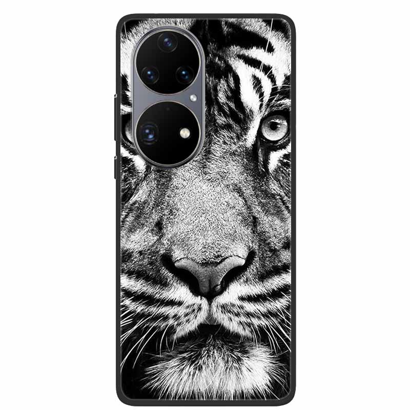 Para Huawei P50 Pro Funda P50E Resistente a Golpes Suave Silicona Funda de Teléfono Para Huawei P50Pro Cubierta Trasera P 50 Lujo Protectora TPU Coque