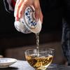 140ml Chinese Blue and White Porcelain Gaiwan Handmade Ceramic Tea Tureen Teacup Household Tea Bowl Travel Portable Teaware