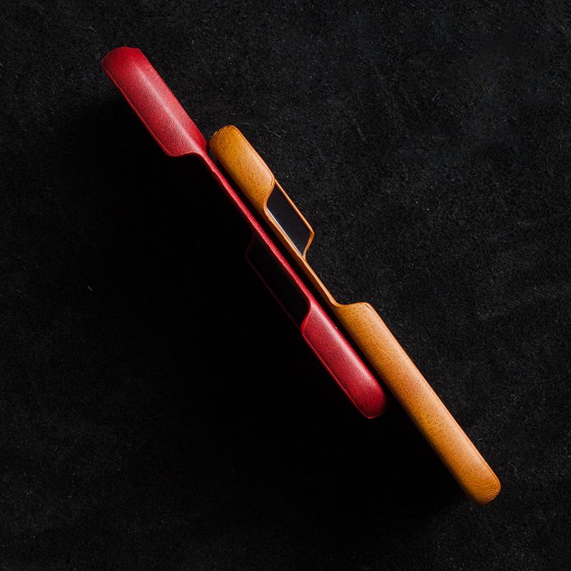 For iPhone 16 Pro Case Calf Texture PU Leather Hard PC Protective Phone Cover