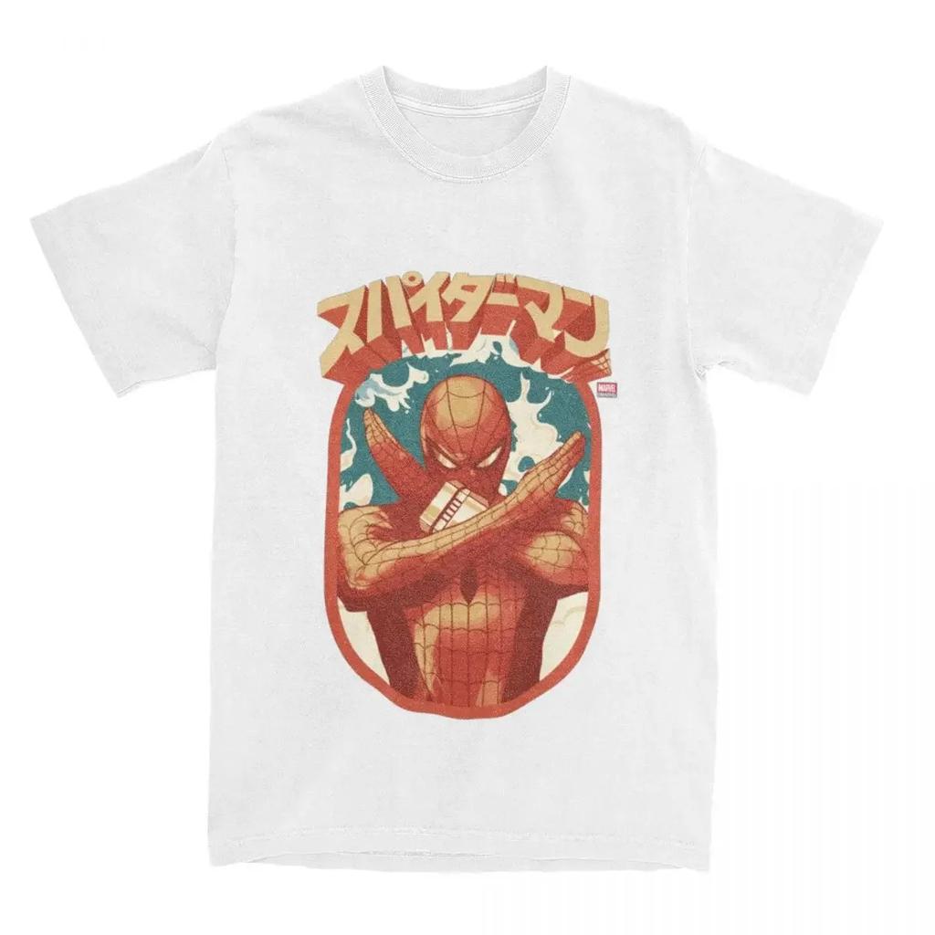 UnisexSpider Man Cartoon Graphic Shirts Merchandise Casual Pure Cotton T Shirts Tee Clothes Plus Size