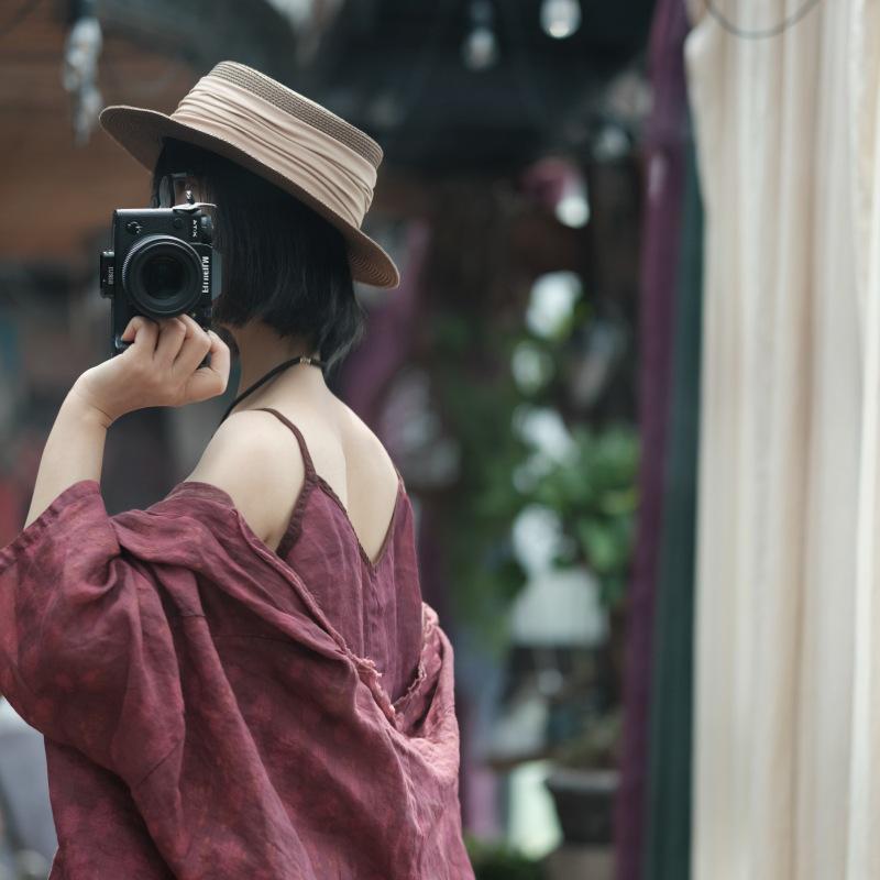 Vielseitiges Ramie-Camisole mit ausgefransten Kanten - Zen-Stil 2050.