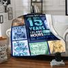 15Th Birthday Celebration Lightweight Blanket Ultra-Soft Great for Sofa Couch Office Bed Seasons Universal Versatile Accessory Gifts Y9
