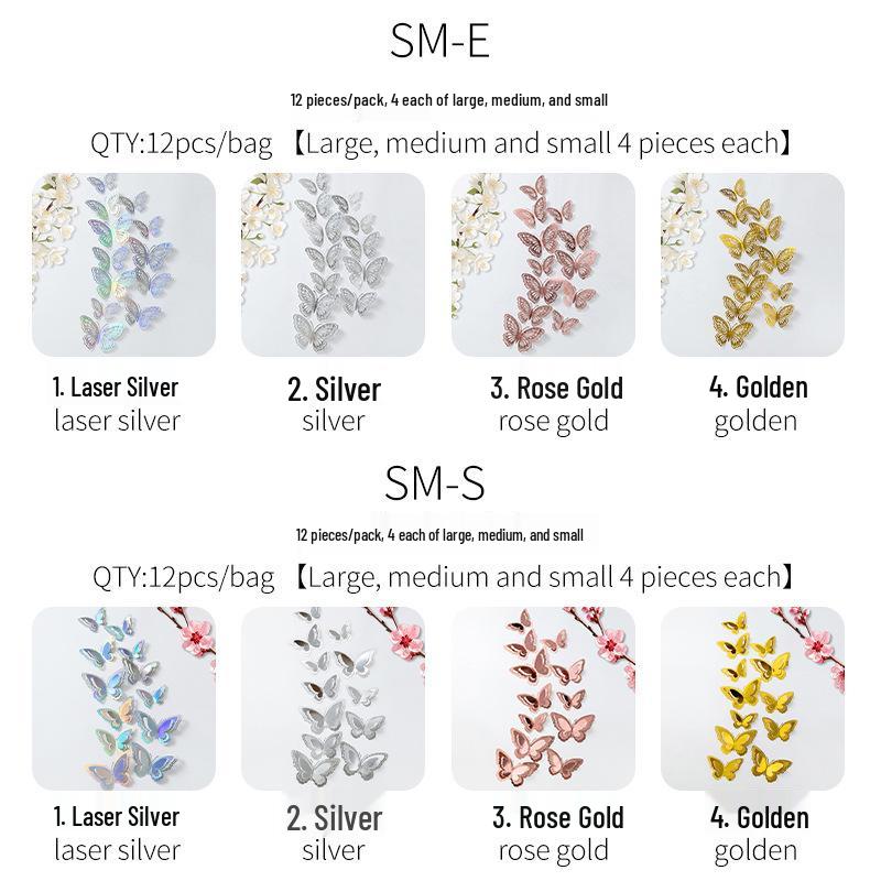 3D Butterfly Wall Stickers - Self-Adhesive, High-End Home Décor