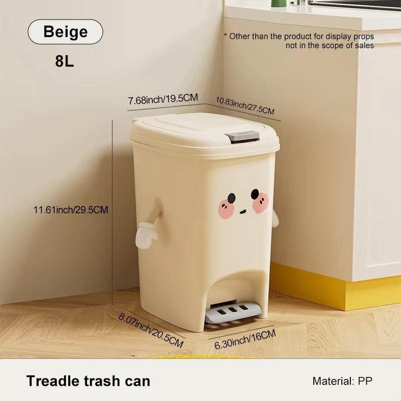 UFORU Creative Trash Can Household Advanced Sense Large Capacity Kitchen Living Room Press Pedal Double Open Trash Can
