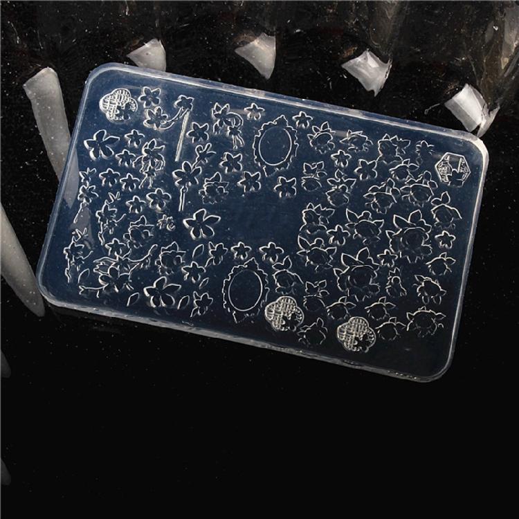Professional Nails Art Molds Flower Theme Small Accessories Mold Nails Decorative Molds for Salon Manicure Decorations