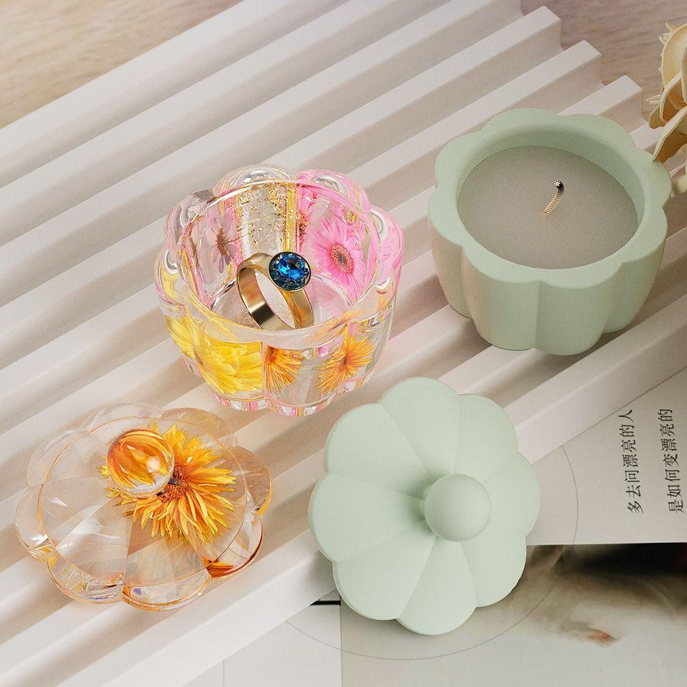 DIY Craft Storage Box Mold Silicone Candlestick Mold Creative Candle Jar Mold  Home Decor
