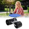 Verzinkter Stahl Rollender Gartenhocker, 360-Grad Sitz mit PP-Material für Outdoor-Nutzwagen Roller zum Pflanzen