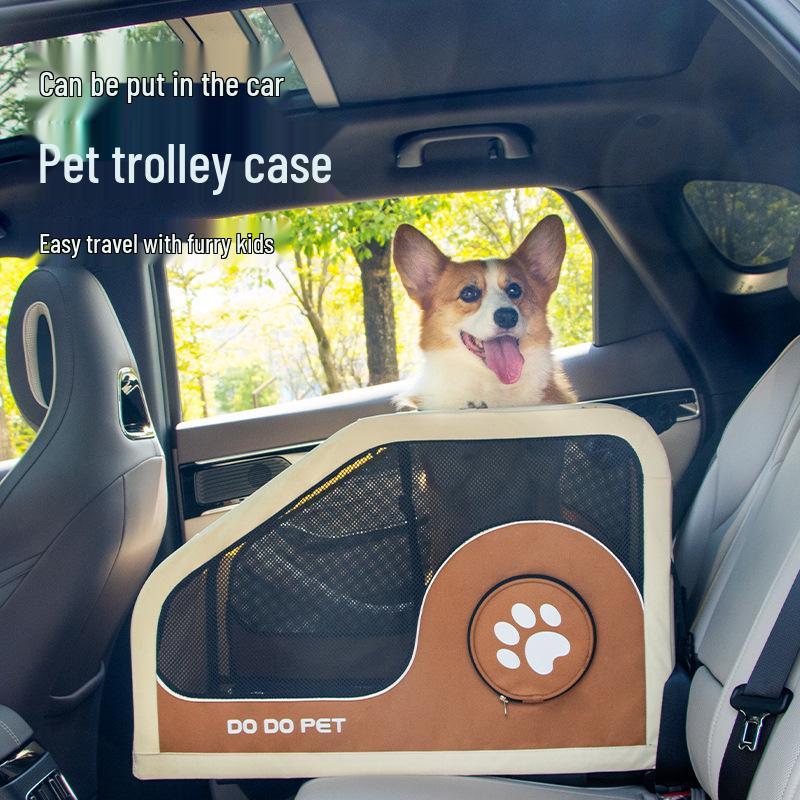 Fashionable Two-Way Foldable Pet Stroller & Carrier for Cats and Dogs, Detachable