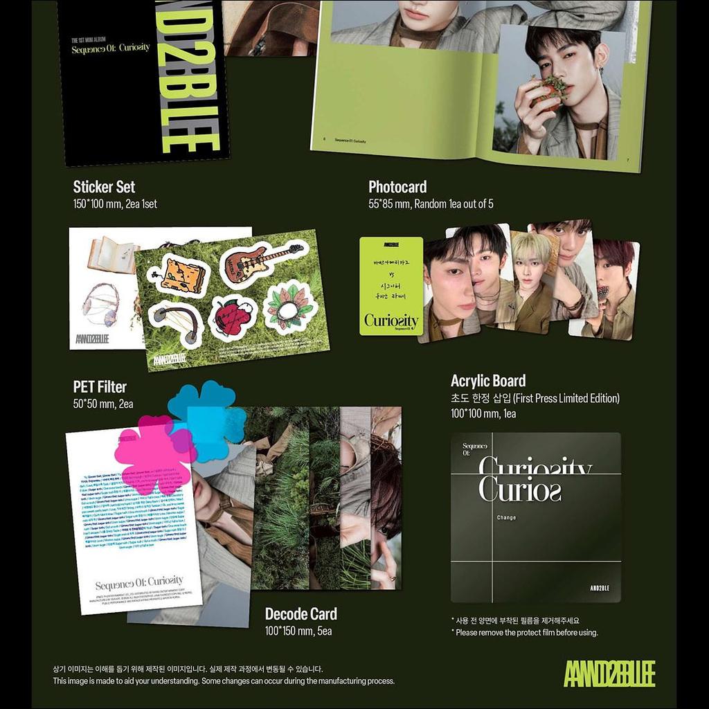AND2BLE [Sequence 01 Curiosity] 1st Mini Album (Unnatural ver. / Gazed ver. / Break ver.) + Free Gift