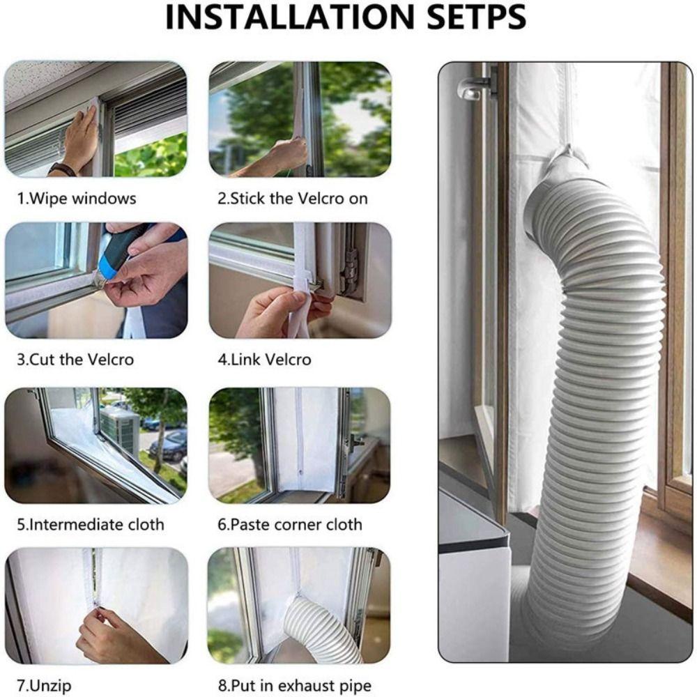 Flexible AC Window Seal Cloth Conditioner Outlet Window Sealing Kit Air Condition Accessories