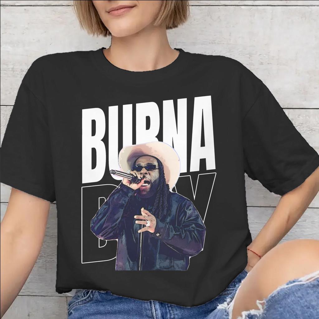 Burna Boy Singer Tee Shirt for Unisex Unisex Printed T Shirts Cotton Clothing