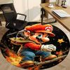 1pc Mario Adventure Office Round Area Rug, Indoor Mat Suitable For Office, Bedroom Living Room Home Decor, Room Deco,  Offic a0928184