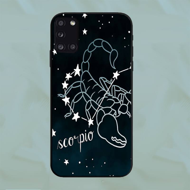 Constellation Zodiac Signs Bling Cute Phone Case Cover For Samsung Galaxy S21 A51 A50 A71 A52 A72 S20 A21S Note 20 10Lite Plus