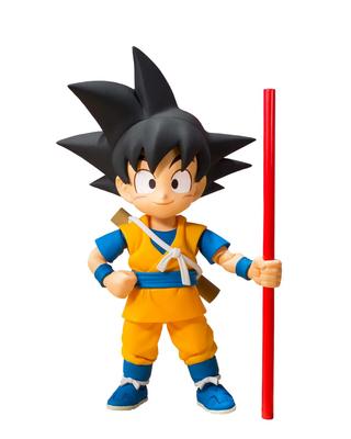 TAMASHII NATIONS Dragon Ball DAIMA Son Goku 70mm PVC ABC Malowana Ruchoma Figurka S.H.Figuarts (Mini) -DAIMA- około. &