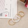 4 Pcs/Set Est Geometric Pearl Rings Set  Alloy Rings Set Jewelry Gifts For Women