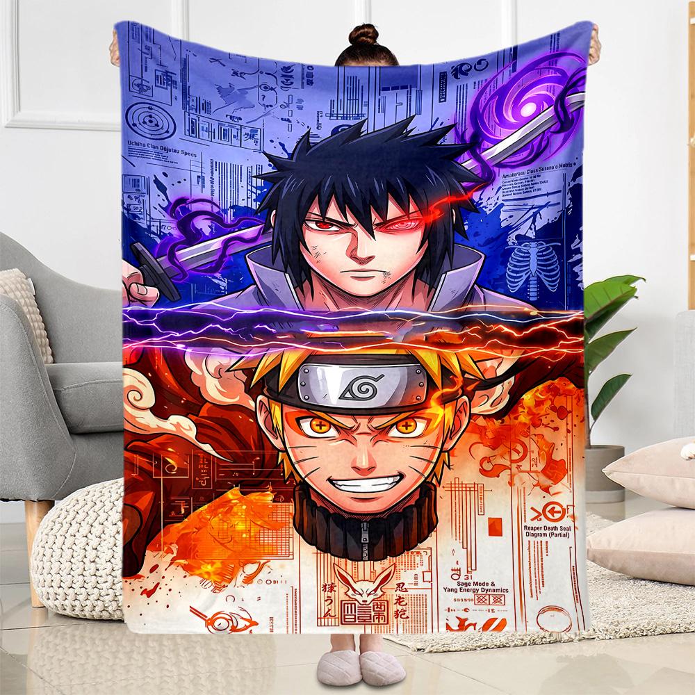 Naruto And Nine-tailed Fox Suitable Blanket for Offices, Travel, Living Rooms Also a Good Gift for Friends and Family Suitable for All Seasons.