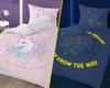 Bedding set 140x200 glow in the dark unicorn unicorn