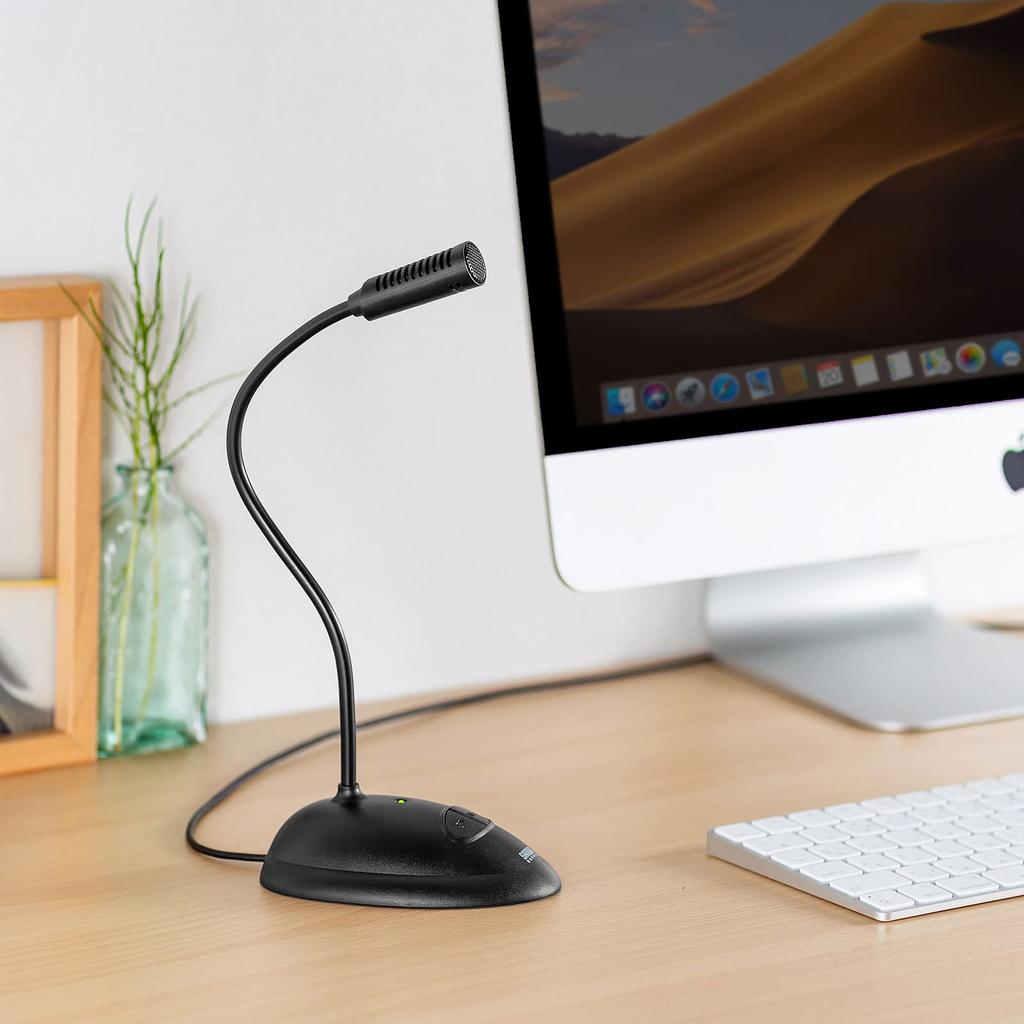 Sanwa Supply USB Stand Microphone MM-MCUSB25N Black