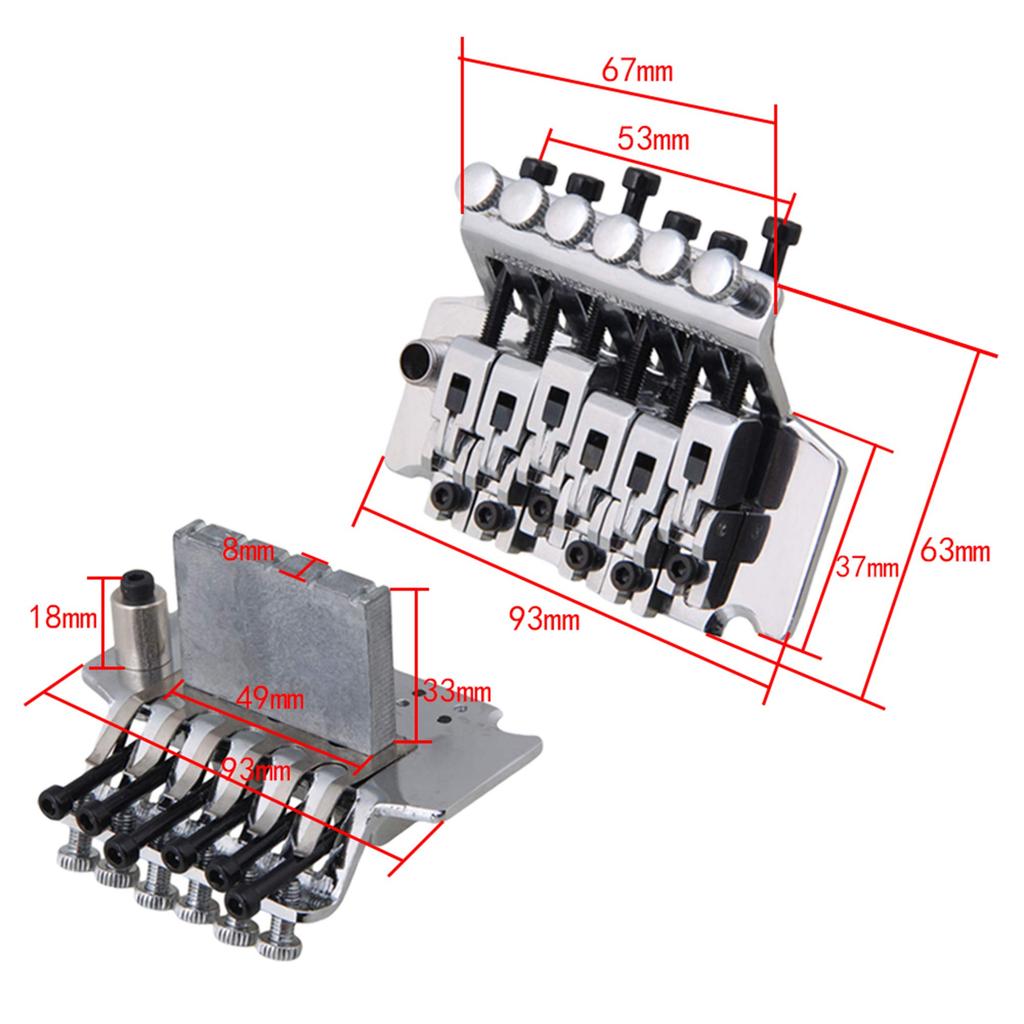 Yibuy Crom Pod Floyd Rose pentru Instrumente Muzicale