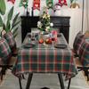 Christmas Tablecloth, Multi-Purpose Red Checkered Table Cover, Rectangular Christmas Plaid Tablecloth, Washable, Stain-Resistant, Heat-Resistant, Dura
