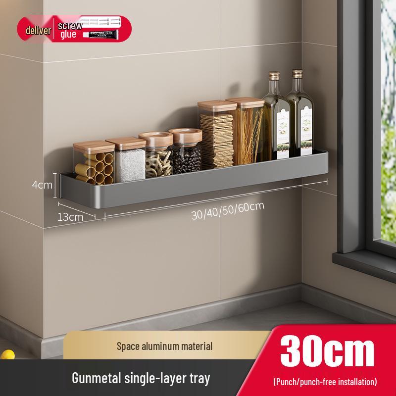 Wall-Mounted Multifunctional Kitchen Spice and Knife Organizer