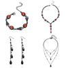 Blood Drop Tassel Bat Necklace Bracelet Earrings For Alternative Fashion